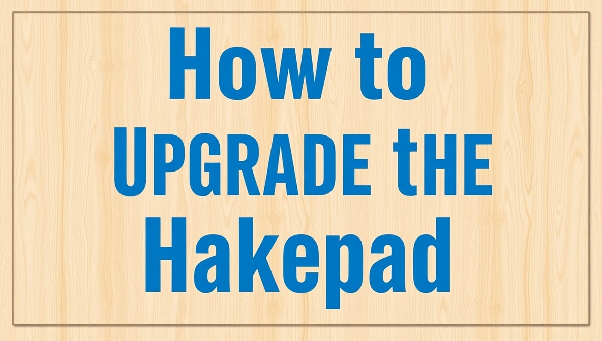 how to upgrade thehakepad